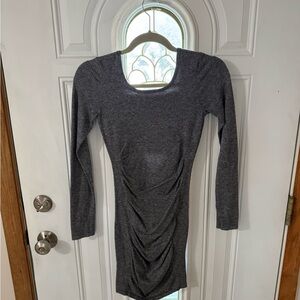 Express Gray Long Sleeve Dress